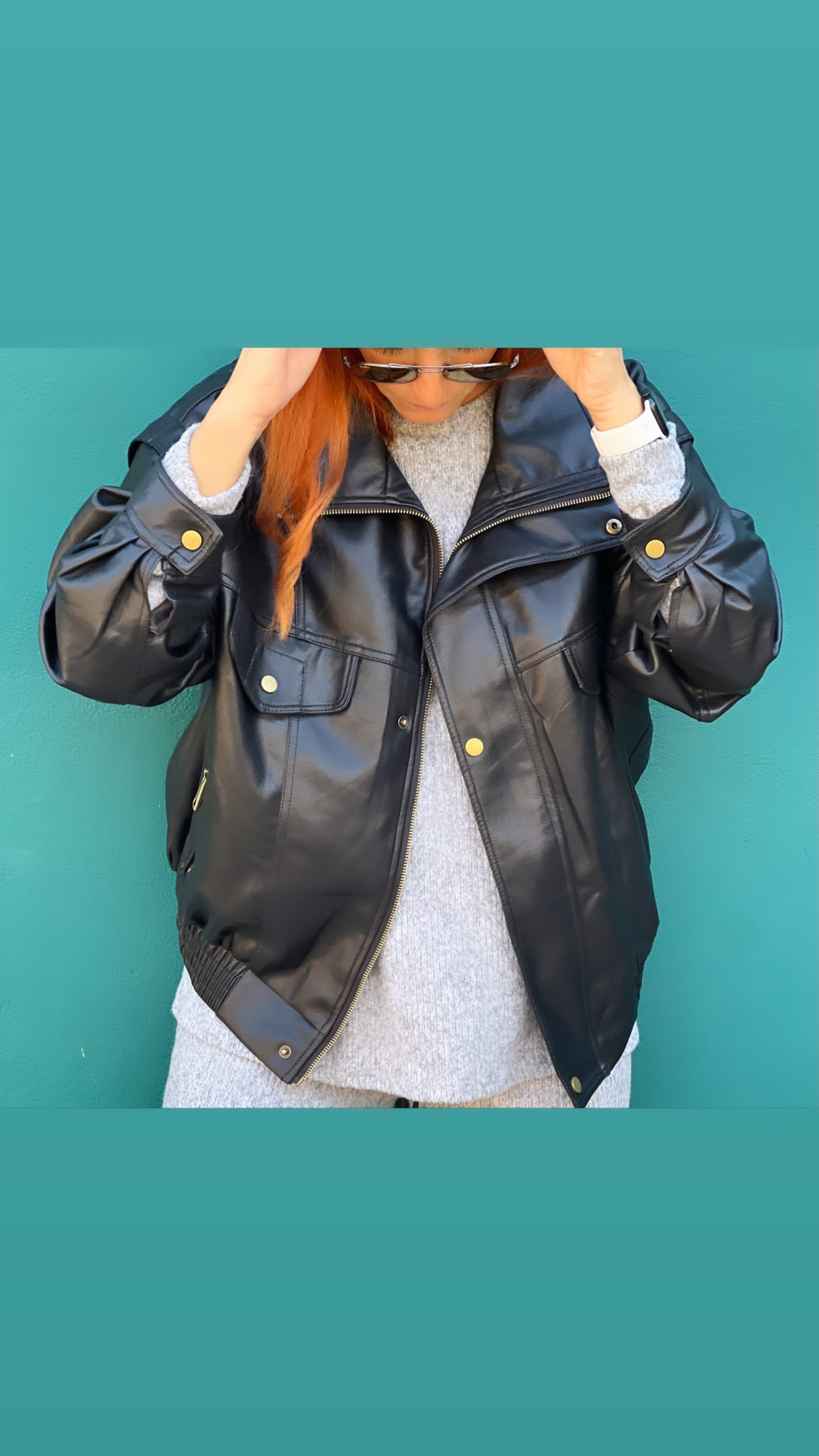 Vegan Oversized Leather Jacket Man Style