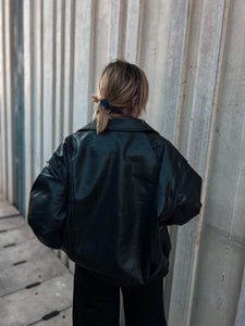 Vegan Oversized Leather Jacket Man Style