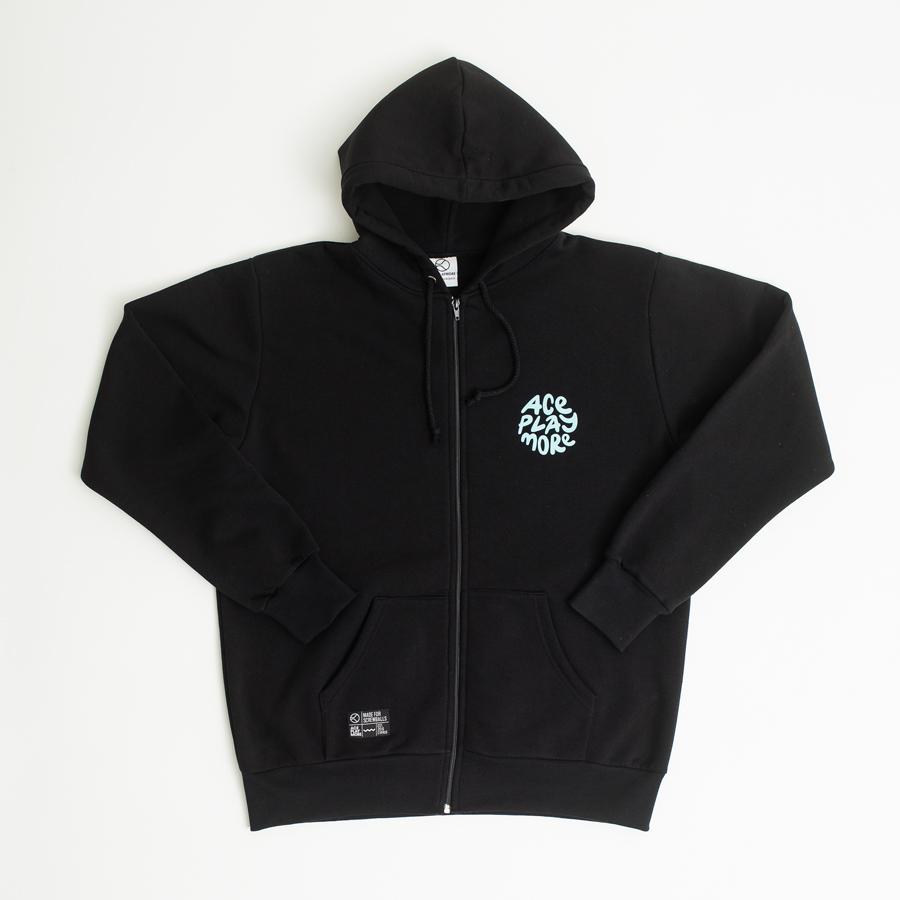 APM Retro Aqua Black Zip Up Hoodie Level Up Greece