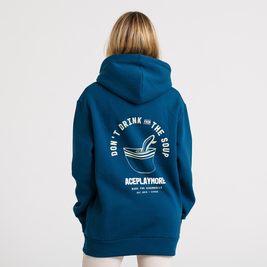 Hot Grapefruit Soup Navy Teal Hoodie